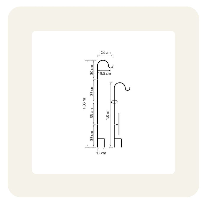 Laternenhalter weiss