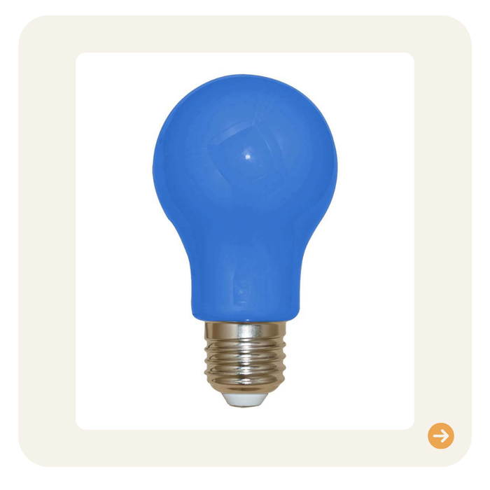 LED Leuchtmittel blau E27 A60 Birnenform 3W