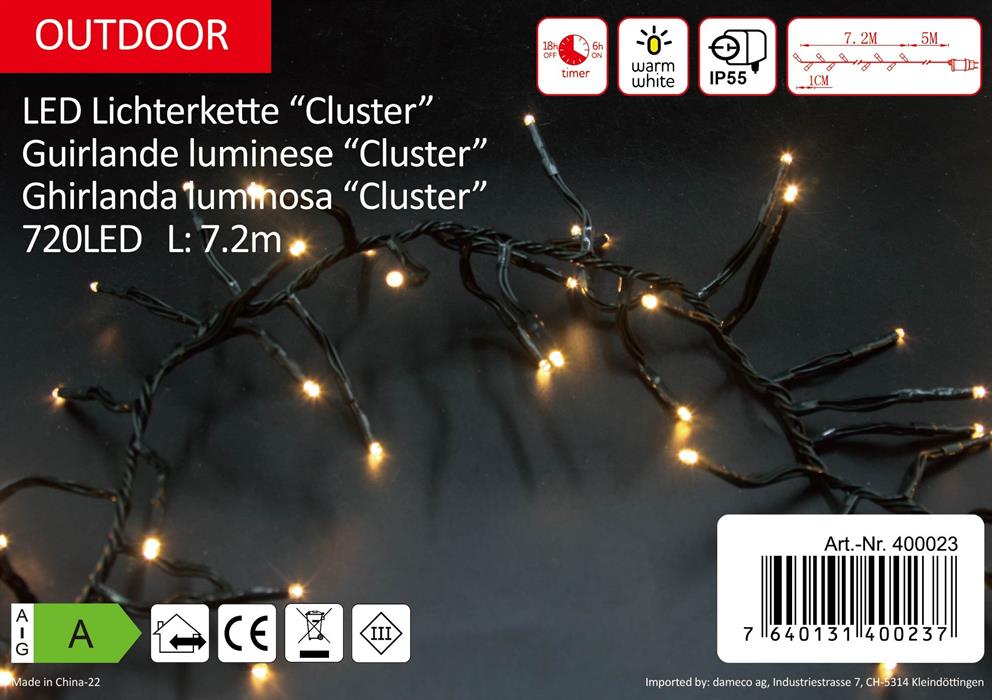 LED Lichterkette Outdoor Cluster 720 LED