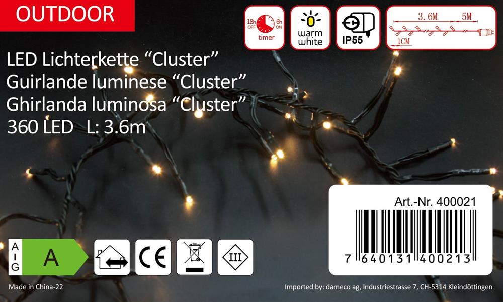 LED Lichterkette Outdoor Cluster 360 LED
