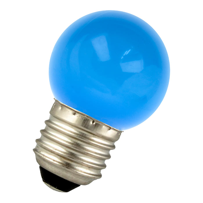 LED Leuchtmittel blau E27 G45 Kugelform 1W
