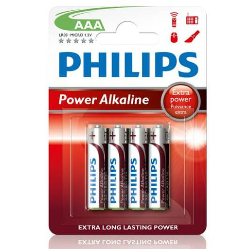 Batterien AAA LR03 Micro 1.5V Philips 4er-Pack - Lichterketten Shop