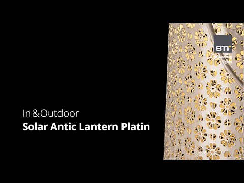 Solarlaterne Antic Platin 15x16cm