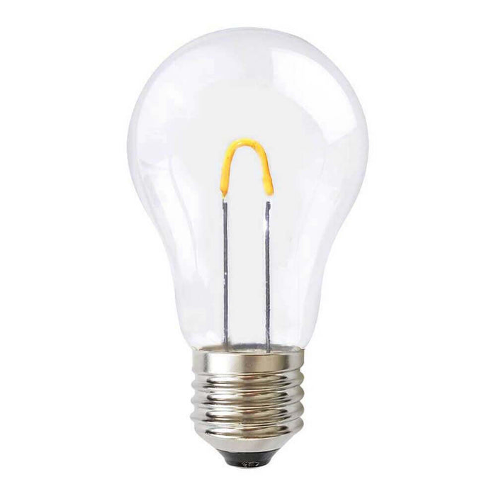 LED Leuchtmittel klar curved E27 A60 Birnenform 0,85W - Lichterketten Shop