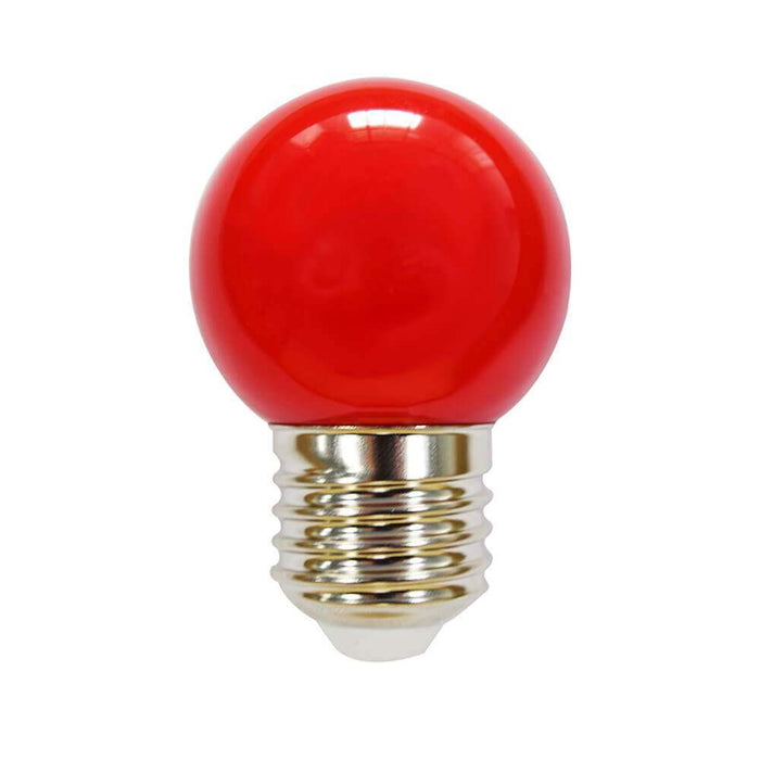 LED Leuchtmittel rot E27 G45 Kugelform 2W — Lichterketten Shop
