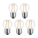 LED Leuchtmittel Set klar 5 Stück E27 G45 Kugelform 1W - Lichterketten Shop