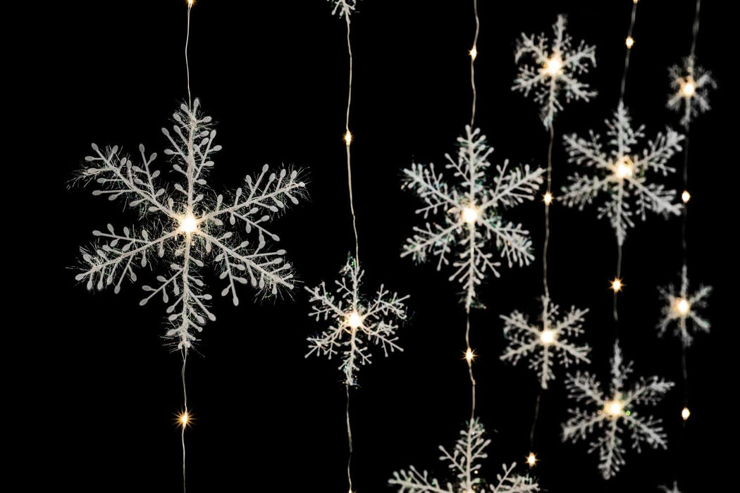 Lichtervorhang Snowflake - Lichterketten Shop