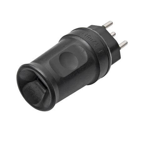 Stecker T12 schwarz für Illu-Kabel - Lichterketten Shop